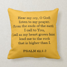 PSALM-61:1 - 2 Vers-Wurfs-Kissen
