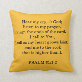 PSALM-61:1 - 2 Vers-Wurfs-Kissen Kissen