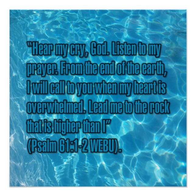 Psalm 61:1-2 WEBU Poster (Vorderseite)