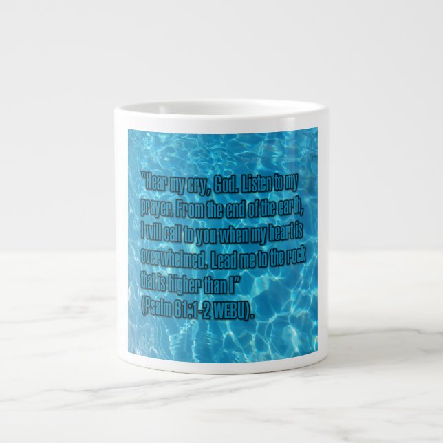 Psalm 61:1-2 WEBU Tasse (Vorderseite)