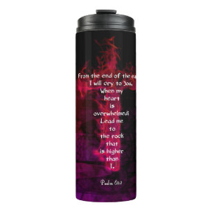 Psalm 61:2 Bibel Verse Inspiration Zitat Thermosbecher