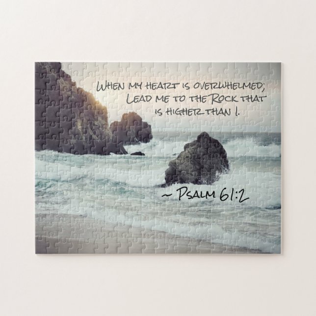 Psalm 61:2 Führe mich zum Felsen, der höher ist (Horizontal)
