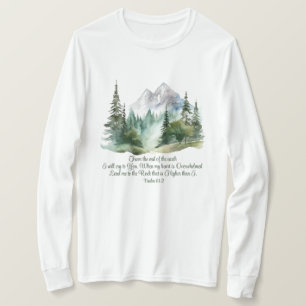 Psalm 61:2 Führe mich zum Rock-Bibelberg T-Shirt