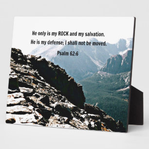 Psalm 62:6 Er ist nur mein Rock... Fotoplatte