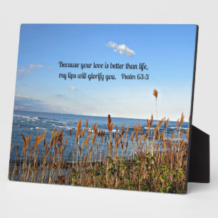 Psalm 63:3 Weil deine Liebe besser ist als das Leb Fotoplatte