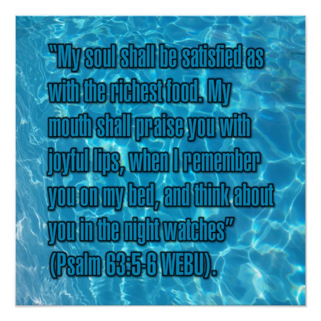 Psalm 63:5-6 WEBU Poster (Vorderseite)