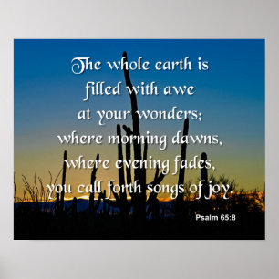 Psalm 65:8 Lieder der Freude Poster