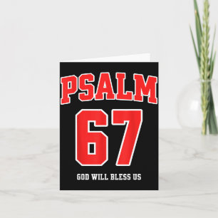 Psalm 67 Gott wird uns segnen Varsity Nummer 67 Karte