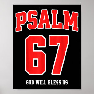 Psalm 67 Gott wird uns segnen Varsity Nummer 67 Poster