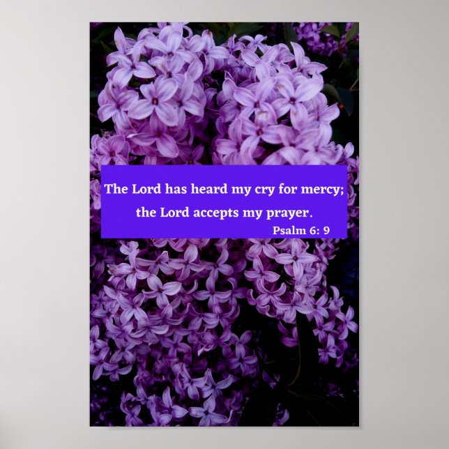 Psalm 6 Blumenbibelverse Poster (Vorne)