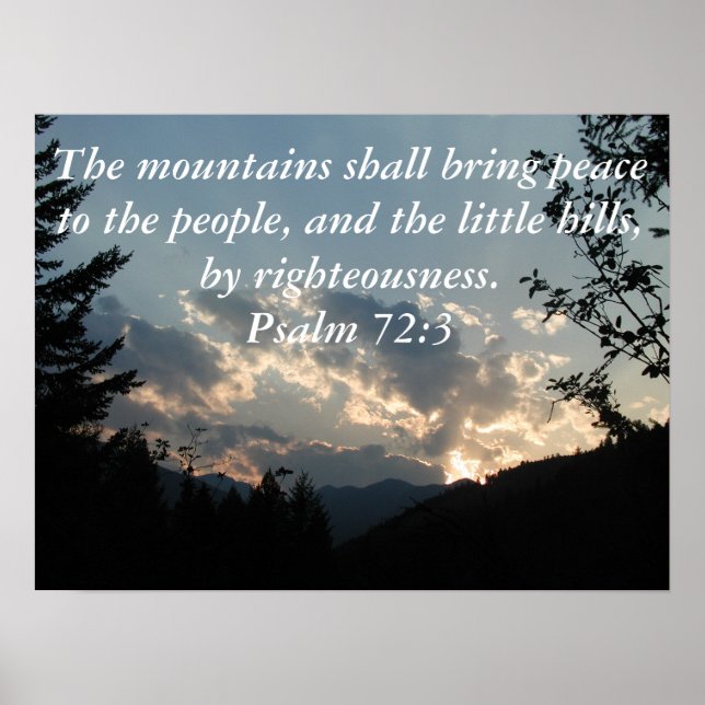Psalm 72:3 Poster (Vorne)