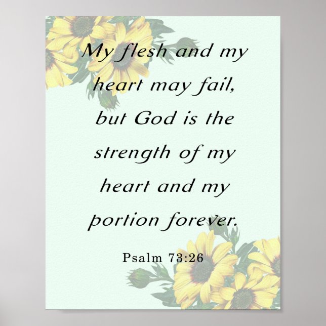 Psalm 73:26, Bibelverse Poster (Vorne)