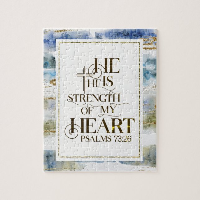 Psalm 73:26 Er ist die Stärke meines Herzens (Vertikal)