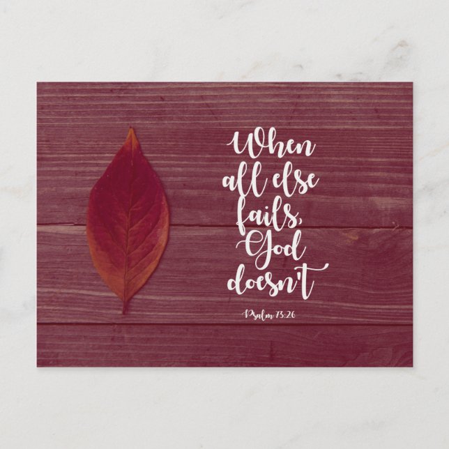 Psalm 73:26 - Wenn alles andere versage Postkarte (Vorderseite)