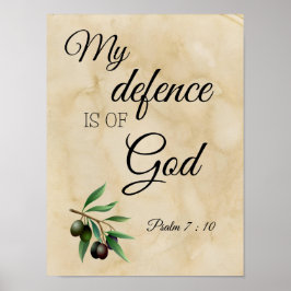 Psalm 7 : 10 über biblische Bildrolle Poster
