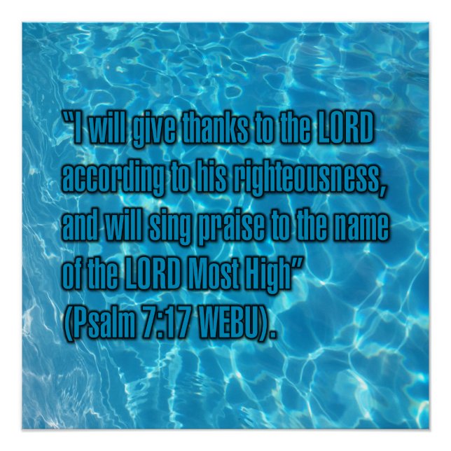 Psalm 7:17 WEBU Poster (Vorderseite)