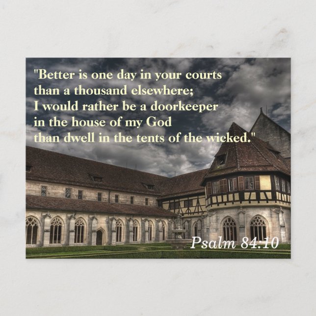 Psalm 84:10 Scripture Memory Card Postkarte (Vorderseite)