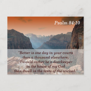 Psalm 84:10 Scripture Memory Card Postkarte