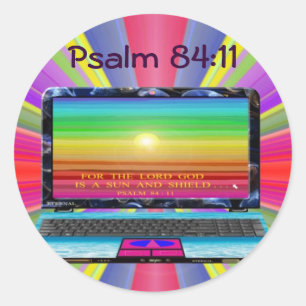 Psalm-84:11aufkleber Runder Aufkleber