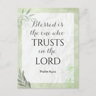 Psalm 84:12 Christlicher Bibelvers Postkarte