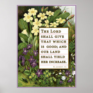 Psalm 85:12 Viktorianisches Schriftenposter Poster