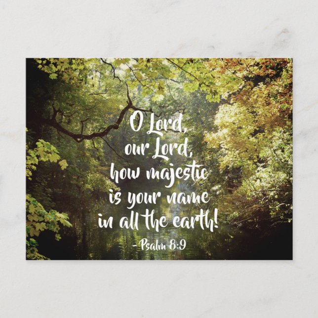 Psalm 8:9 O Herr, wie majestätisch ist dein Name Postkarte (Vorderseite)