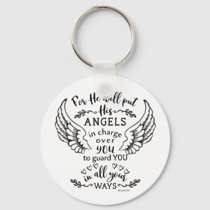 Psalm 91:11 Bibelschrift Verse Angels Garde Schlüsselanhänger