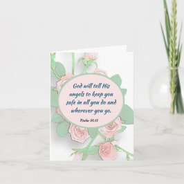 Psalm 91:11 Bibelverse über Segnungen Feiertagskarte