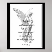 Psalm 91:11 Comforting Bible Quote mit Angel