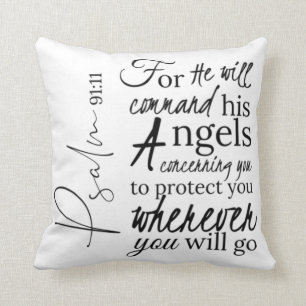 Psalm 91:11 Schrift Angel Christlich Kissen