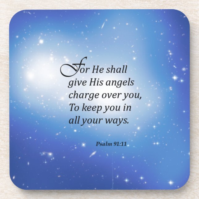 Psalm-91:11 Untersetzer (Vorderseite)
