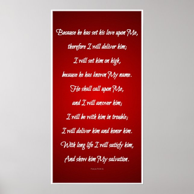 Psalm 91:14-18 poster (Vorne)