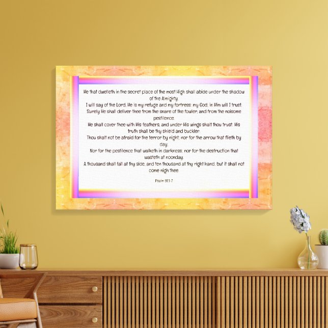 Psalm 91:1-7 leinwanddruck (Insitu (Wohnzimmer))