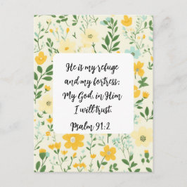 Psalm 91:2 Christian greeting Card Postkarte