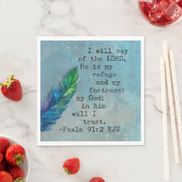 Psalm 91:2 KJV Bibelverse Papier Napkins Serviette