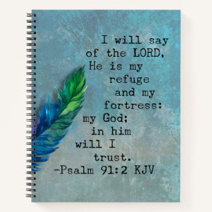 Psalm 91:2 Lutherbibel Vers Notizbuch