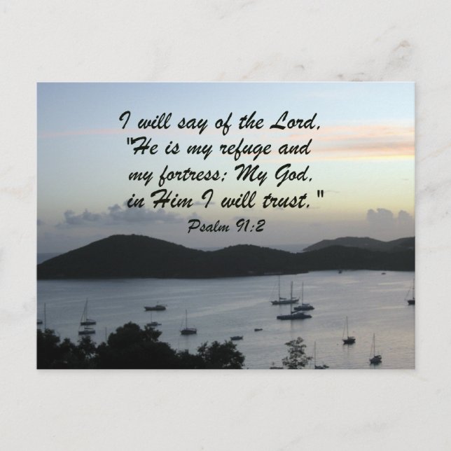 Psalm 91:2 postkarte (Vorderseite)
