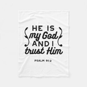 Psalm 91:2 – Vertrauen in Gott Christlicher Bibelv Fleecedecke