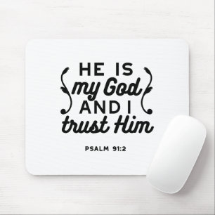 Psalm 91:2 – Vertrauen in Gott Christlicher Bibelv Mousepad