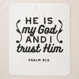 Psalm 91:2 – Vertrauen in Gott Christlicher Bibelv Sherpadecke