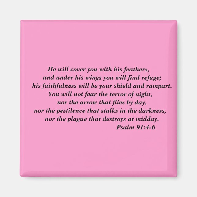 Psalm 91:4-6 Magnet (Vorne)