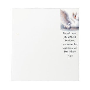 Psalm 91:4 Flügel Gottes Schutzbibliotheke Notizblock