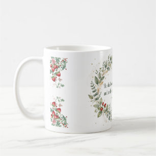Psalm 91 4 KJV Unter Seinen Flügeln Strawberry Fai Kaffeetasse