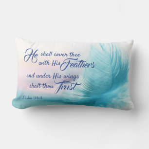 Psalm 91:4 Lumbar Pillow - King James Version Lendenkissen