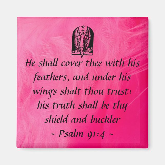 Psalm 91:4-Magnet Magnet (Vorne)