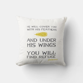 Psalm-91:4 % pipe% inspirierend Bibel-Vers Kissen