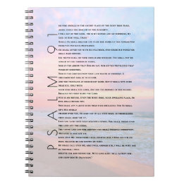 Psalm 91 Beach Ocean Waves Christlich Journal Notizblock