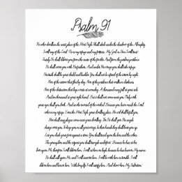 Psalm 91 Bibel-Dekor-Feder Christliche Kunst Poster