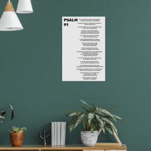 Psalm 91 Bibel Vers Christlich Moderne Schrift Poster