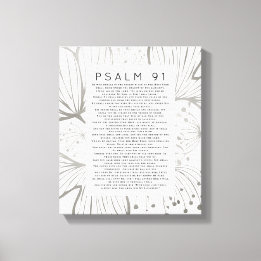 Psalm 91 Bibelkunst Botanisches Blatt Leinwanddruck